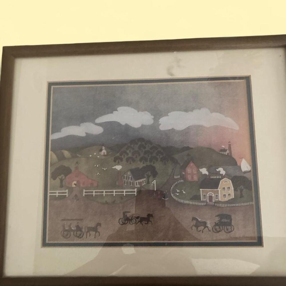Framed print of a rural